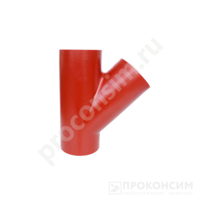 Цена по запросу.  Под заказ. Тройник чугунный SML 45гр. DN 250-100 косой безраструбный (261700132) со склада Проконсим в Самаре